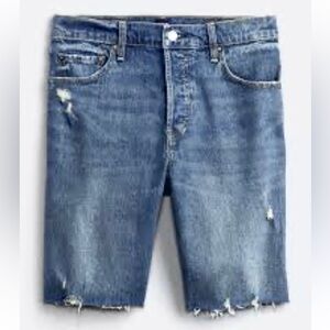 Gap Distressed High Waisted 9” Bermuda Jean Shorts Size 2/26